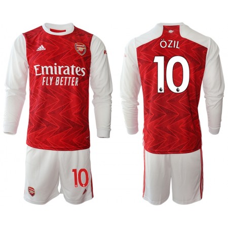 Billiga Fotbollströjor Arsenal Mesut Ozil 10 Barn Hemma tröja 2020/21 Långärmad